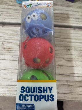 Squishy Octopus Set - Blue, Red, Green